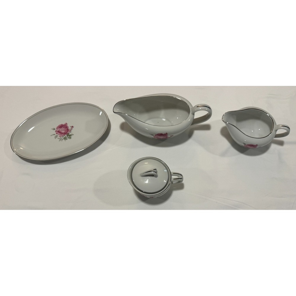 (2) Imperial Rose Fine China Sauce Servers & (1) Royal Rose - Japan